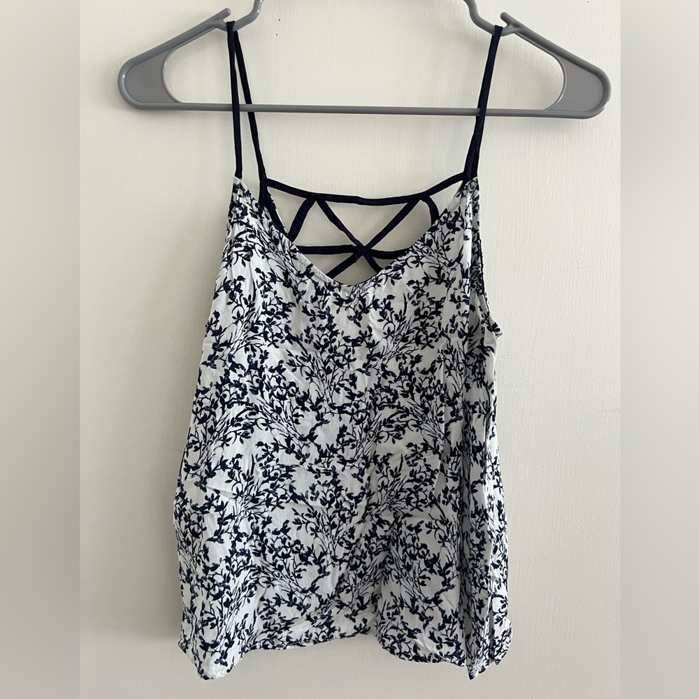 Floral Strappy Back Tank Top